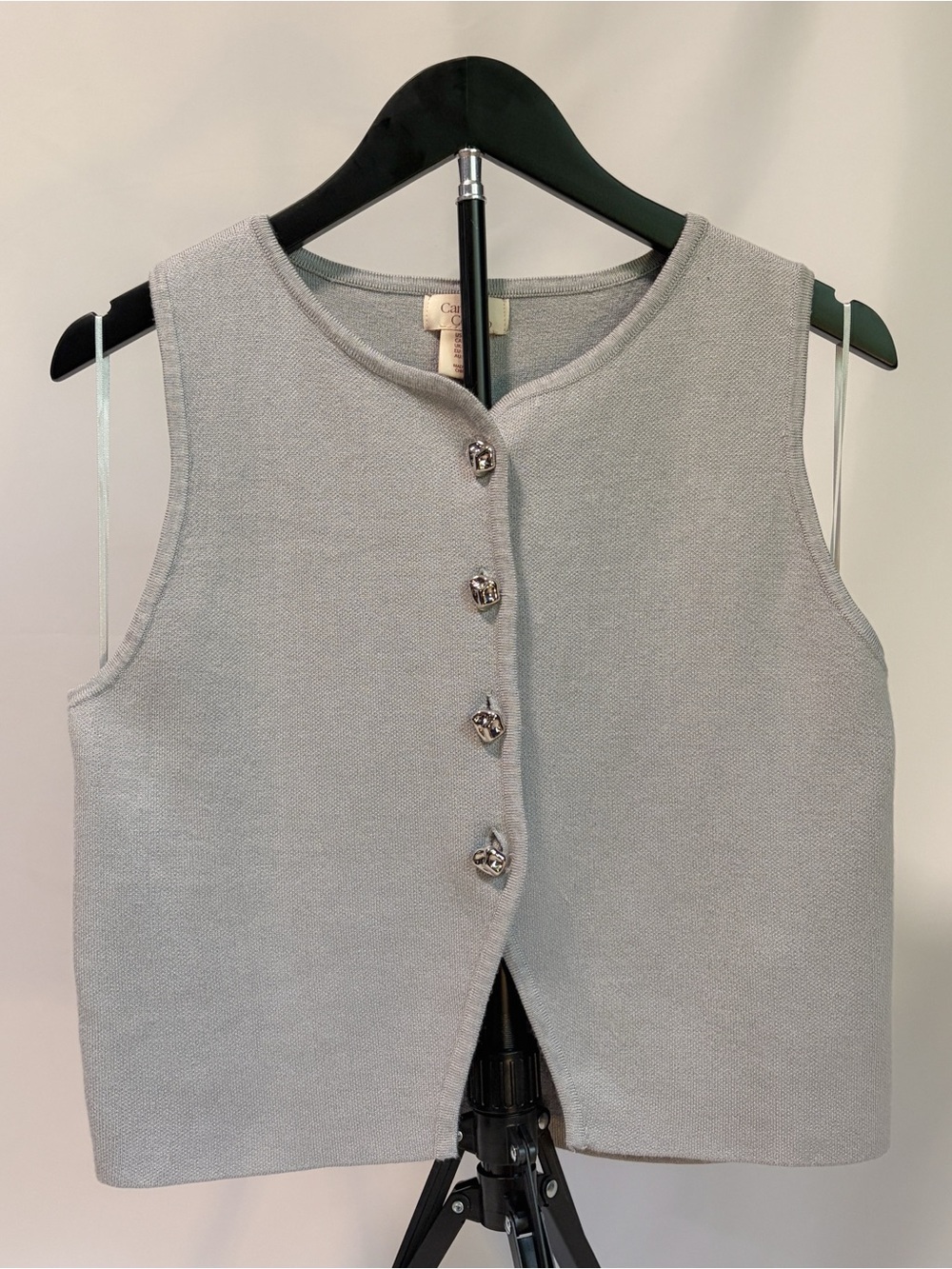 Camila Coelho Light Gray Sleeveless Vest